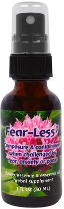 Flower Essence Services, Fear-Less, Flower Essence & Essential Oil, 1 fl oz (30 ml) ,Herb-sa