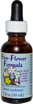 Flower Essence Services, Five-Flower Formula, Flower Essence Combination, 1 fl oz (30 ml) ,Herb-sa