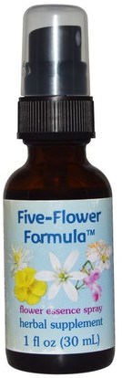 Flower Essence Services, Five-Flower Formula, Flower Essence Spray, 1 fl oz (30 ml) ,Herb-sa