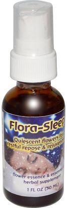 Flower Essence Services, Flora-Sleep, Flower Essence & Essential Oil, 1 oz (30 ml) ,والمكملات الغذائية، والنوم