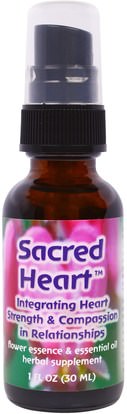 Flower Essence Services, Sacred Heart, Flower Essence & Essential Oil, 1 fl oz (30 ml) ,Herb-sa
