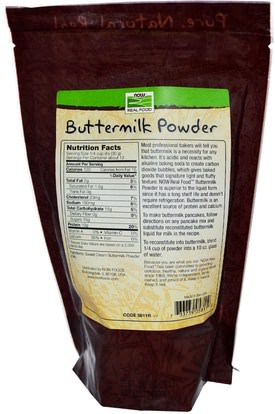 الغذاء، اللبن، مساعدات الخبز Now Foods, Real Food, Buttermilk Powder, 14 oz (397 g)