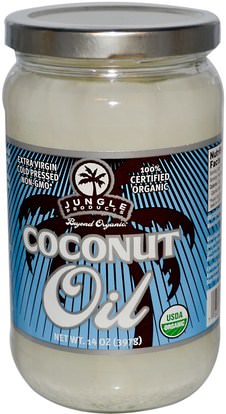 الطعام، زيت جوز الهند Jungle Products, Beyond Organic Coconut Oil, 14 oz (397 g)