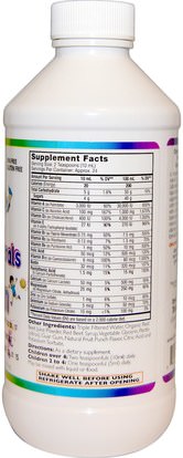 الغذاء، القهوة الشاي والمشروبات، عصير الفواكه Dynamic Health Laboratories, Liquid Multi Vitamin with Minerals for Children, Fruit Punch Flavor, 8 fl oz (237 ml)