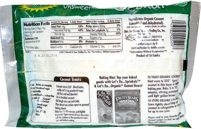 الغذاء، الفواكه المجففة، جوز الهند كله Edward & Sons, Organic Shredded Coconut, Unsweetened, 8 oz (227 g)