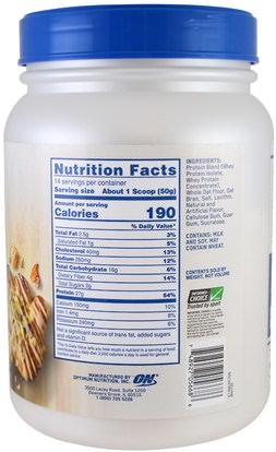 الطعام، الأطعمة، الرياضة، الشوفان الشوفان Optimum Nutrition, Whey & Oats, Vanilla Almond Pastry, 1.54 lb (700 g)