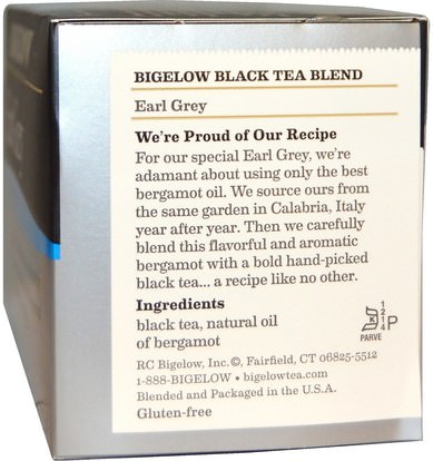 الغذاء، الشاي العشبية، إيرل الشاي الرمادي Bigelow, Earl Grey, Black Tea Blend, 20 Tea Bags, 1.18 oz (33 g)