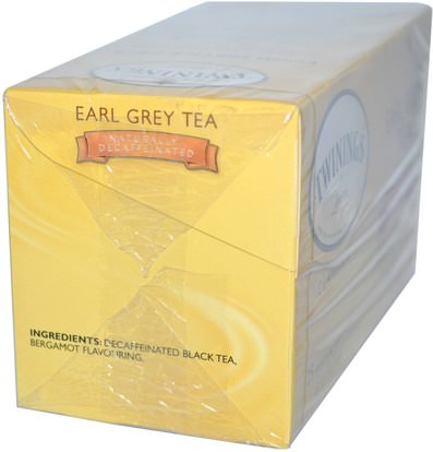الغذاء، الشاي العشبية، إيرل الشاي الرمادي Twinings, Classics, Earl Grey, Decaffeinated, 25 Tea Bags, 1.54 oz (43 g)