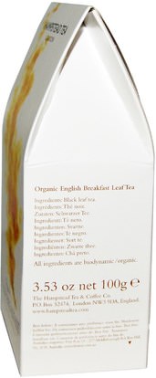 الطعام، شاي العشبية، الفطور الإنجليزي Hampstead Tea, Organic English Breakfast, 3.53 oz (100 g)