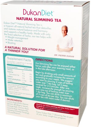 الطعام، شاي العشبية، الصحة Dukan Diet, Natural Slimming Tea, 30 Tea Bags, 2.12 oz (60 g)
