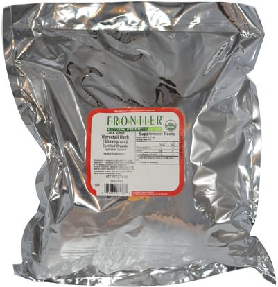 الطعام، شاي الأعشاب، ذيل الحصان Frontier Natural Products, Organic Cut & Sifted Horsetail Herb (Shavegrass), 16 oz (453 g)