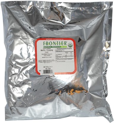 الطعام، شاي العشبية، القراص، اللدغة Frontier Natural Products, Organic Cut & Sifted Nettle, Stinging Leaf, 16 oz (453 g)