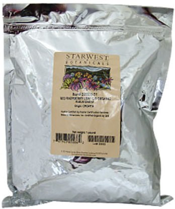 الطعام، شاي العشبية، الأحمر، إستهزاء Starwest Botanicals, Organic Raspberry Leaf C/S, 1 lb (453.6 g)