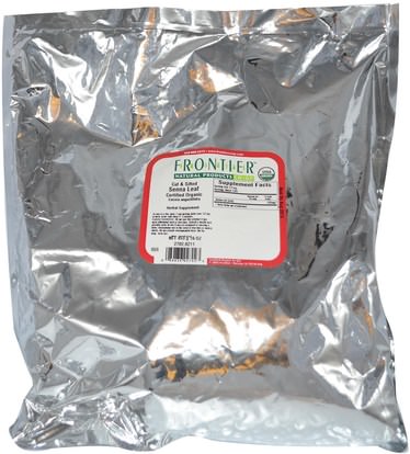 الطعام، شاي الأعشاب، سينا، ليفيس Frontier Natural Products, Organic Senna Leaf, Cut & Sifted, 16 oz (453 g)