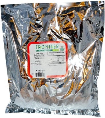 الطعام، شاي الأعشاب، فاليريان Frontier Natural Products, Organic Cut & Sifted Valerian Root, 16 oz (453 g)