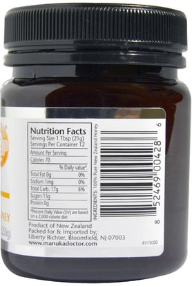 الطعام، العسل، مانوكا العسل Manuka Doctor, 20+ Bio Active Manuka Honey, 8.75 oz (250 g)