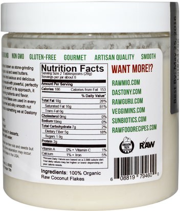 الطعام، الجوز، الزبدة Dastony, Coconut Butter, 100% Organic, 8 oz (227 g)