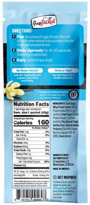 الطعام، الوجبات الخفيفة، بروتين FlapJacked, Protein Smoothie With Greek Yogurt, Vanilla Bean, 1.5 oz (42 g) (Discontinued Item)