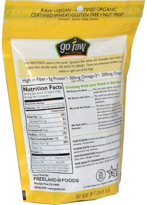 الغذاء، والوجبات الخفيفة، يمزج وجبة خفيفة، والمكملات الغذائية، بذور الكتان Go Raw, Organic Sunflower Flax Snax, 3 oz (85 g)