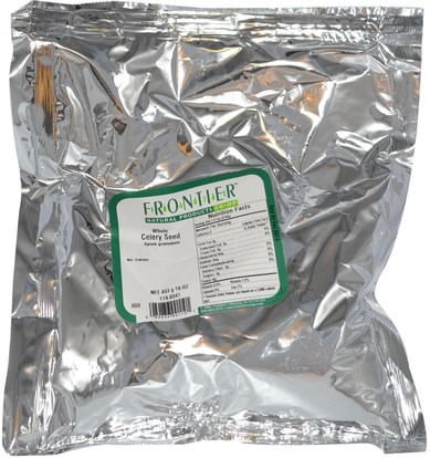 الطعام، التوابل و التوابل، الكرفس التوابل، بذور المكسرات الحبوب Frontier Natural Products, Whole Celery Seed, 16 oz (453 g)