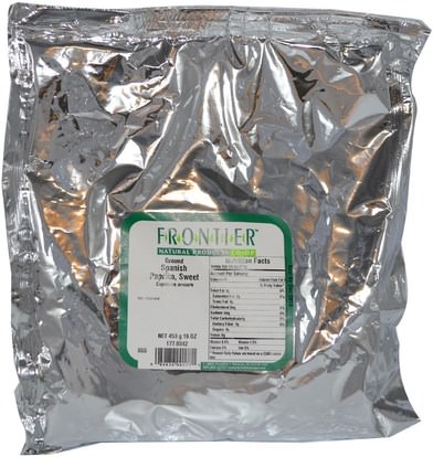 الطعام، التوابل و التوابل، الفلفل الحلو Frontier Natural Products, Ground Spanish Paprika, Sweet, 16 oz (453 g)