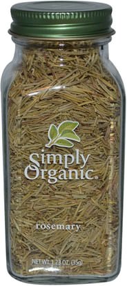 الطعام والتوابل والتوابل، والتوابل روزماري Simply Organic, Rosemary, 1.23 oz (35 g)