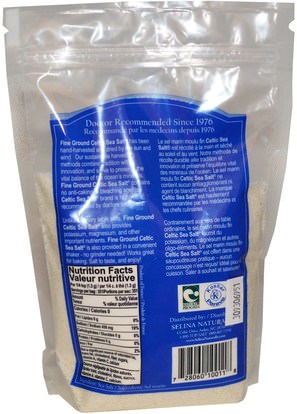 الطعام والتوابل والتوابل والملح الملح الطبيعي Celtic Sea Salt, Fine Ground, Vital Mineral Blend, 1 lb (454 g)