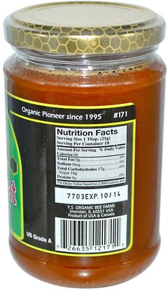 الغذاء، المحليات، العسل Y.S. Eco Bee Farms, Buckwheat Pure Raw Honey, 13.5 oz (383 g)