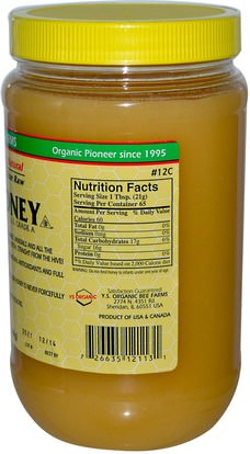 الغذاء، المحليات، العسل Y.S. Eco Bee Farms, Raw Honey, 3.0 lbs (1,360 g)