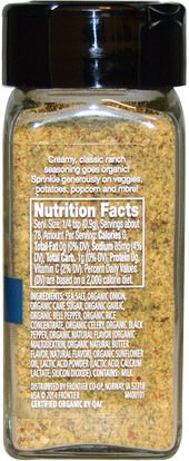 الغذاء، الأطعمة النباتية، التوابل و التوابل Simply Organic, Organic Spice Right Everyday Blends, Peppercorn Ranch, 2.2 oz (70 g)