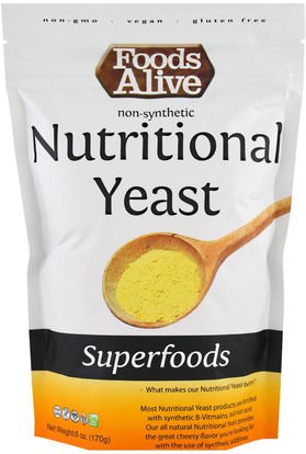 Foods Alive, Superfoods, Nutritional Yeast, 6 oz (170 g) ,المكملات الغذائية، سوبرفوودس