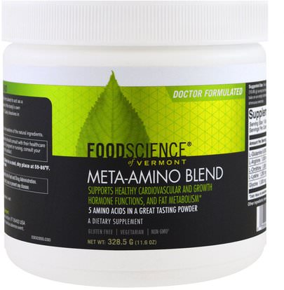 FoodScience, Meta-Amino Blend, 11.6 oz (328.5 g) ,المكملات الغذائية، المكملات الابتنائية، ه، والصحة