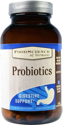 FoodScience, Probiotics, Digestive Support, 120 Capsules ,المكملات الغذائية، البروبيوتيك، استقرت البروبيوتيك