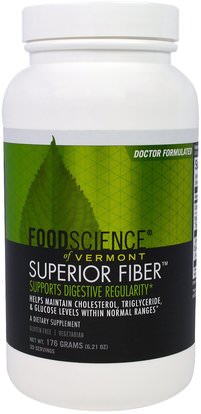 FoodScience, Superior Fiber, 6.21 oz (176 g) ,المكملات الغذائية، والألياف