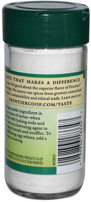 Frontier Natural Products, Cream of Tartar, Powder, 3.52 oz (99 g) ,الطعام، التوابل و التوابل