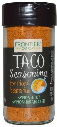 Frontier Natural Products, Taco Seasoning, 2.33 oz (66 g) ,الطعام، التوابل و التوابل