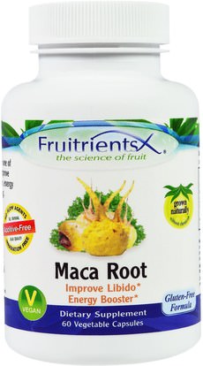 Fruitrients, Maca Root, 60 Veggie Caps ,المكملات الغذائية، أدابتوغين، الرجال، ماكا