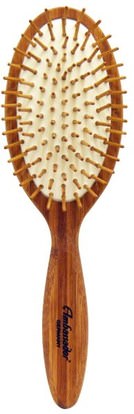 Fuchs Brushes, Ambassador Hairbrushes, Bamboo, Large Oval/Wood Pins, 1 Brush ,حمام، الجمال، فرش الشعر
