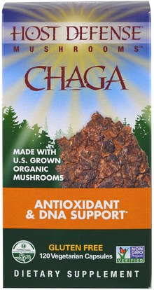 Fungi Perfecti, Host Defense, Chaga, 120 Vegetarian Capsules ,المكملات الغذائية، الفطر الطبية، الفطر تشاغا، كبسولات الفطر