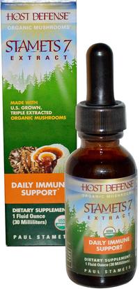 Fungi Perfecti, Host Defense, Stamets 7 Extract, Daily Immune Support, 1 fl oz (30 ml) ,والمكملات الغذائية، والفطر الطبية، والمجموعات المختلطة الفطر