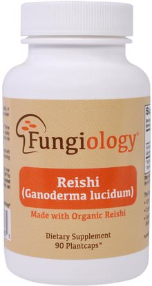 Fungiology, Full-Spectrum Reishi (Ganoderma Lucidum), Certified Organic, Cellular Support, 90 Veggie Plantcaps ,المكملات الغذائية، الفطر الطبية، كبسولات الفطر، أدابتوغين