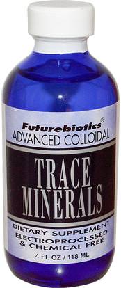 FutureBiotics, Advanced Colloidal, Trace Minerals, 4 fl oz (118 ml) ,والملاحق، والمعادن، والمعادن النزرة