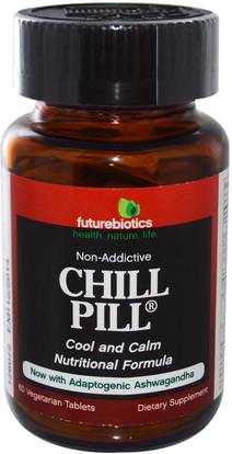 FutureBiotics, Chill Pill, 60 Veggie Tabs ,الأعشاب، الجمجمة، الصحة، جو