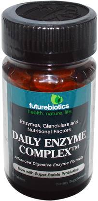 FutureBiotics, Daily Enzyme Complex, 75 Tablets ,والمكملات الغذائية، والإنزيمات الهاضمة