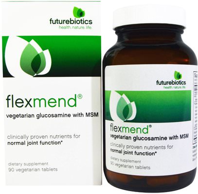 FutureBiotics, FlexMend, Vegetarian Glucosamine With MSM, 90 Veggie Tabs ,المكملات الغذائية، مضادات الأكسدة، الكركمين