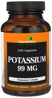 FutureBiotics, Potassium, 99 mg, 90 Veggie Caps ,المكملات الغذائية، المعادن، البوتاسيوم