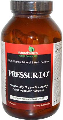 FutureBiotics, Pressur-Lo, Multi Vitamin, Mineral & Herb Formula, 270 Tablets ,والصحة، والقلب القلب والأوعية الدموية، ودعم القلب، وضغط الدم