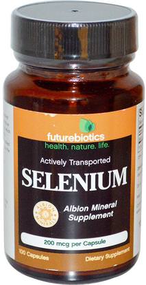 FutureBiotics, Selenium, 200 mcg, 100 Capsules ,المكملات الغذائية، مضادات الأكسدة، السيلينيوم