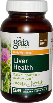 Gaia Herbs, Liver Health, 120 Vegetarian Liquid Phyto-Caps ,والصحة، ودعم الكبد