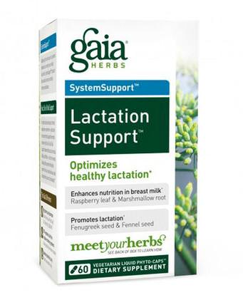Gaia Herbs, SystemSupport, Lactation Support, 60 Vegetarian Liquid Phyto-Caps ,الصحة، المرأة
